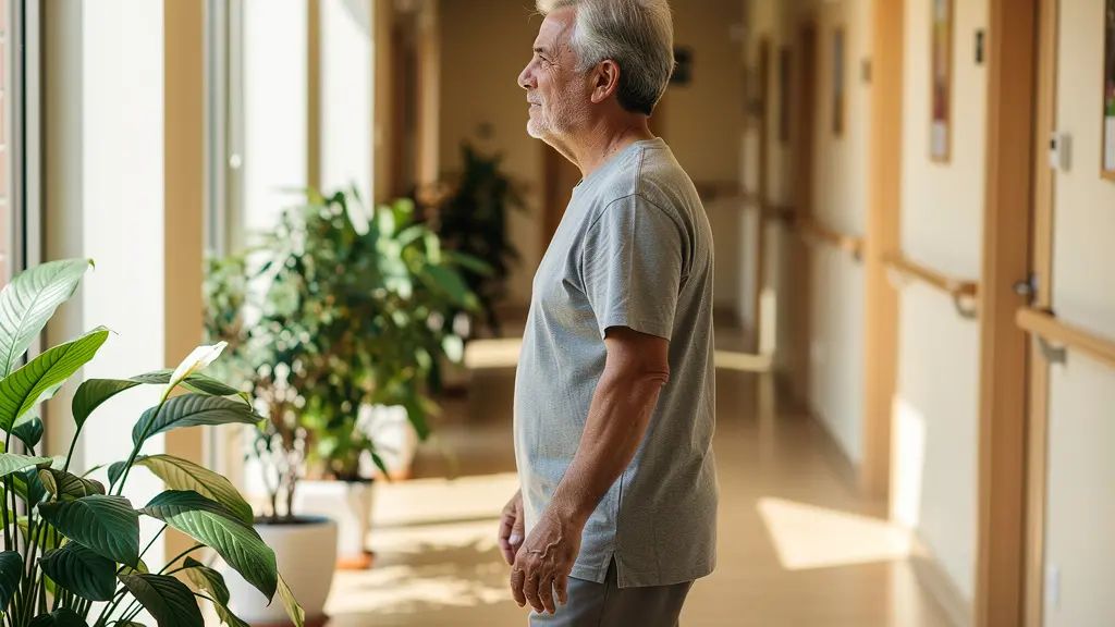 Famille visitant une résidence senior avec attention aux détails